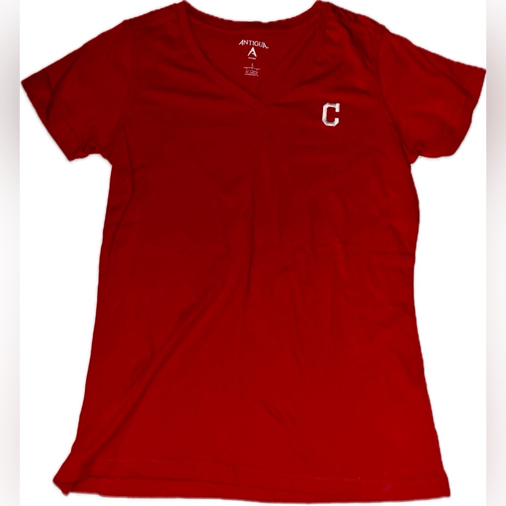 Antigua Cleveland Guardians V Neck Athletic Shirt - Picture 2 of 4